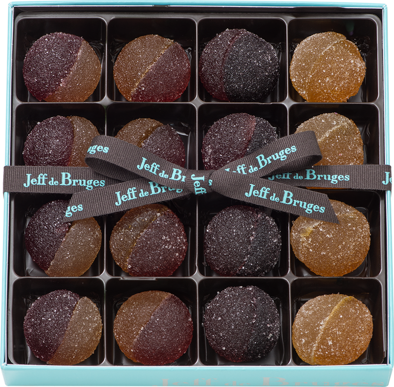 Caja 16 pastas de frutas duos