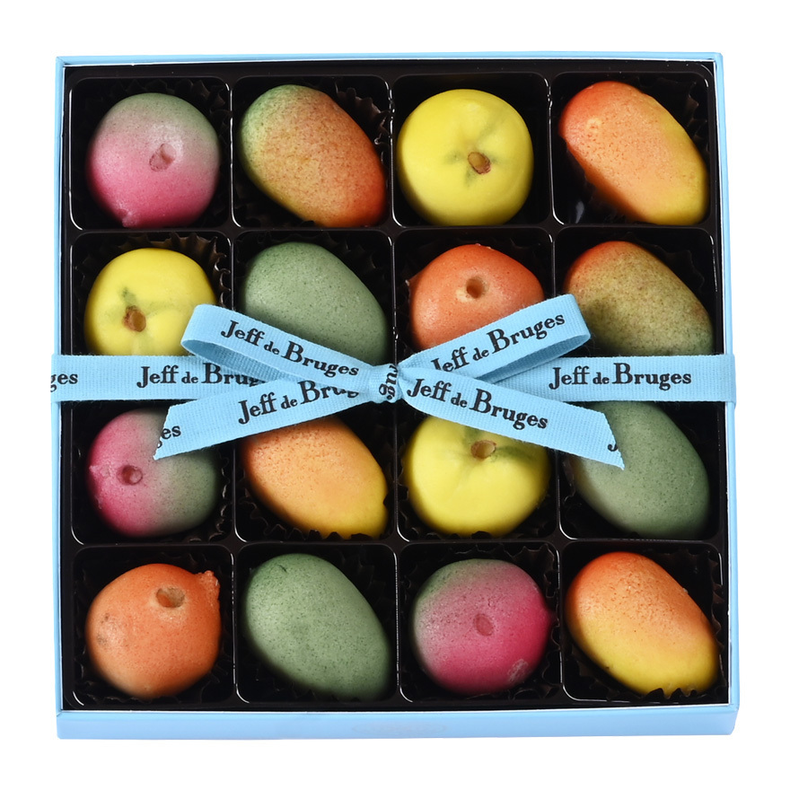 Caja 16 frutas en mazapán