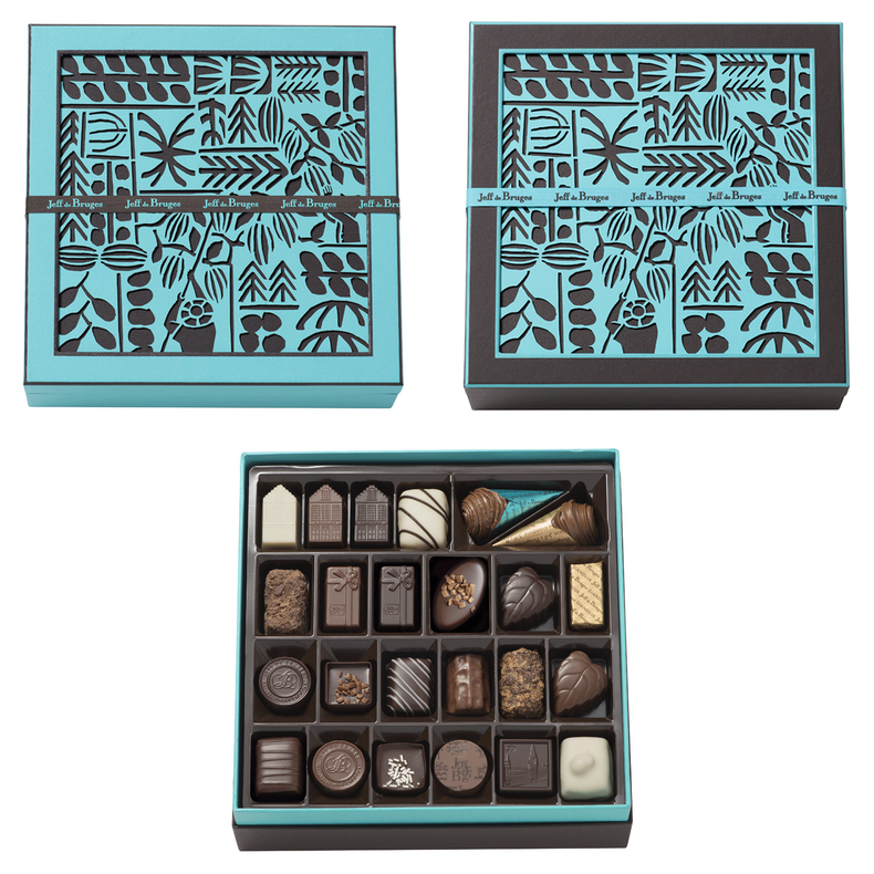 Caja cuadrada 48 chocolates surtidos