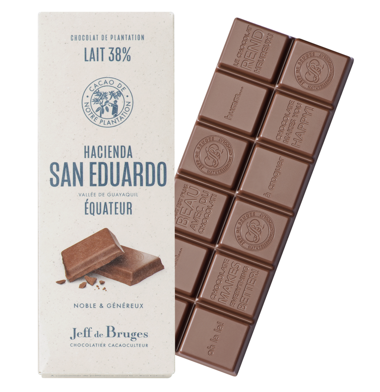 Tableta N°1 Chocolate con Leche 38% Cacao Ecuador