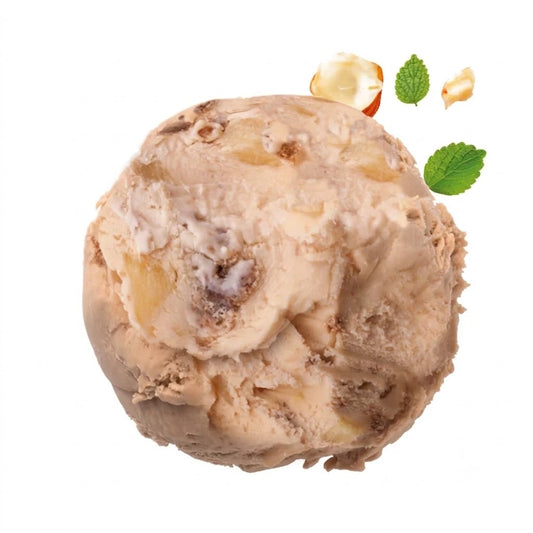 Helado de gianduja, avellanas y crema de cacao