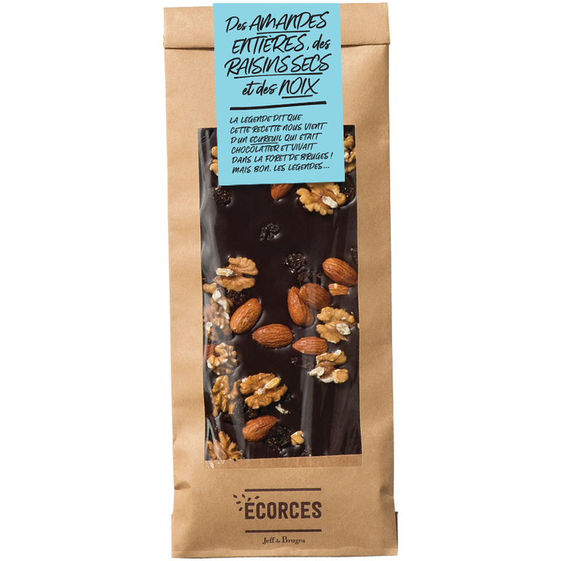 Corteza de chocolate negro mendiant gourmand
