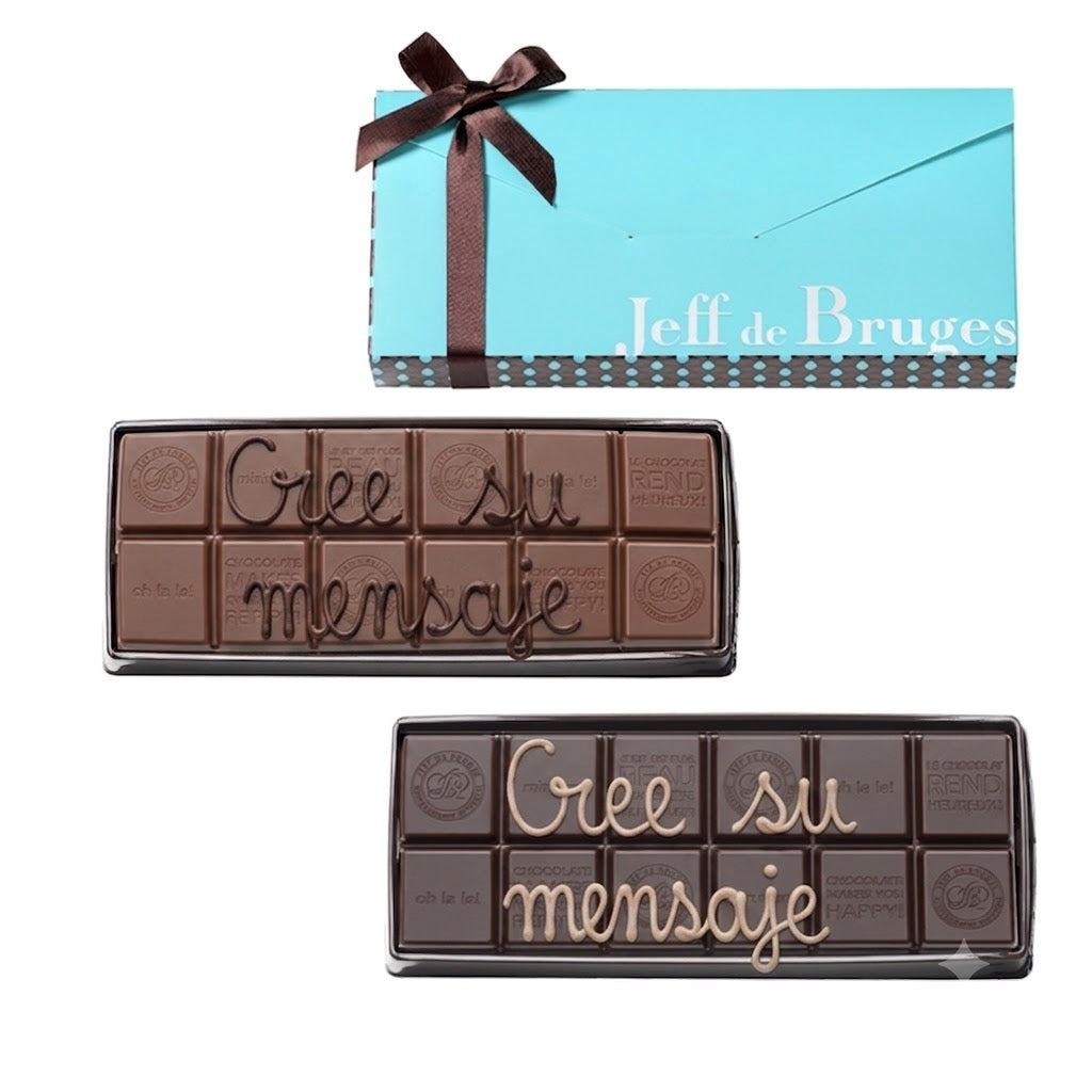 Sobre tableta en chocolate con leche o negro personalizable
